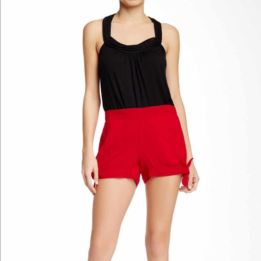 Ella Moss red tie shorts $118 retail! NWB